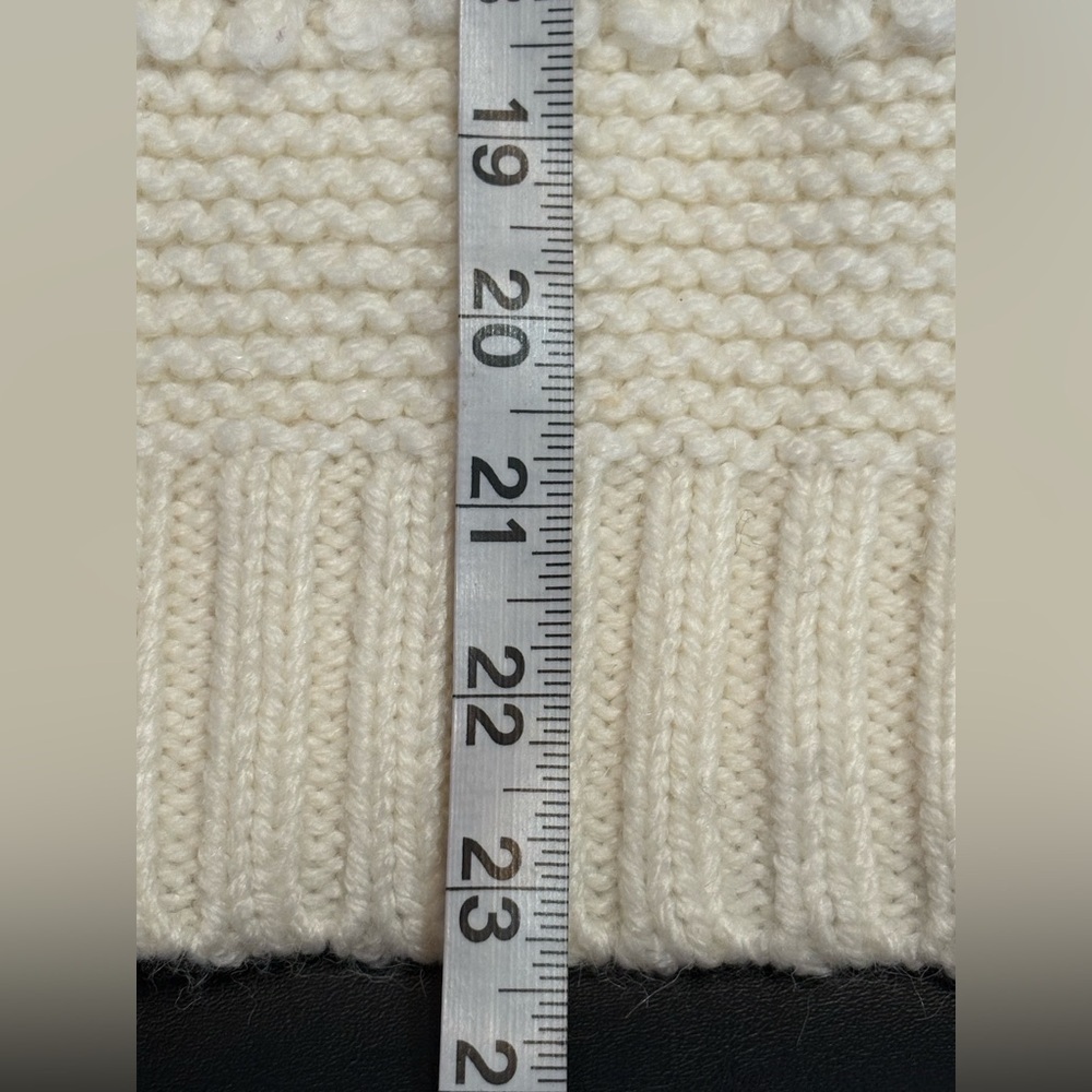 Magaschioni Creme Cable Knit Popcorn Sweater Size Large - Picture 10 of 10